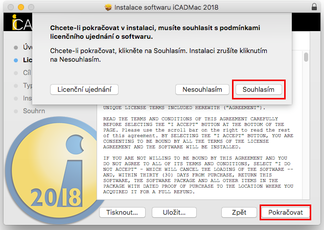 Instalace iCADMac