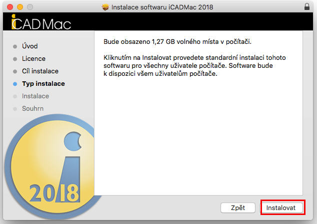 Instalace iCADMac